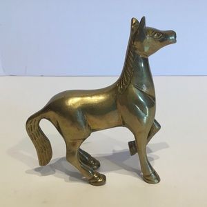 Vintage Brass Horse Figurine Statue 4 1/4" Tall.